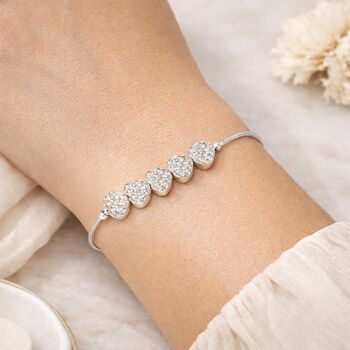 50th Birthday Drawstring Heart Bracelet, 5 of 6