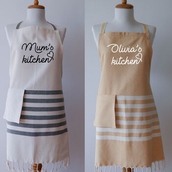 Personalised Cotton Apron And Cotton Tea Towel, 4 of 12