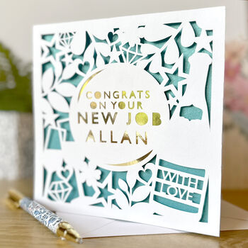Personalised Congratulations New Job Card, 2 of 3