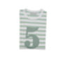 Seafoam + White Breton Striped Number/Age T Shirt, thumbnail 6 of 6