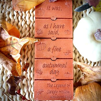 Halloween Decor Gift | Gothic Sleepy Hollow Quote Wax Melt Bar, 4 of 4