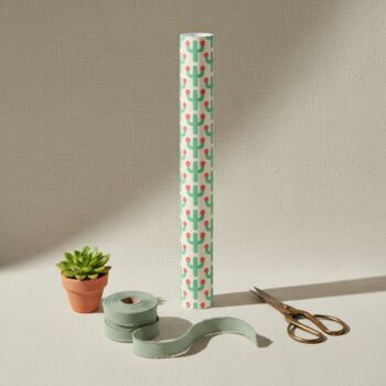 Vibrant Cactus Flower Wrapping Paper – Perfect For Teen Birthdays, 2 of 7