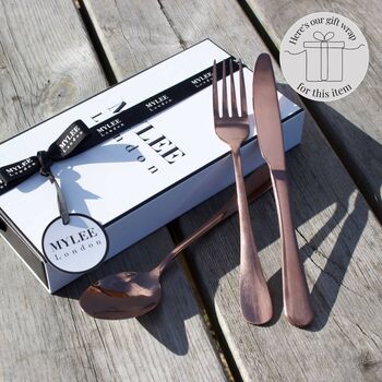 Valentine’s Day Gift Personalised Cutlery Set, 3 of 3