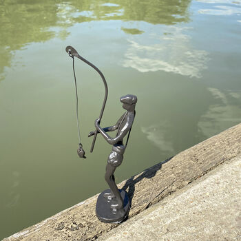 Fisherman Metal Sculpture, 2 of 4