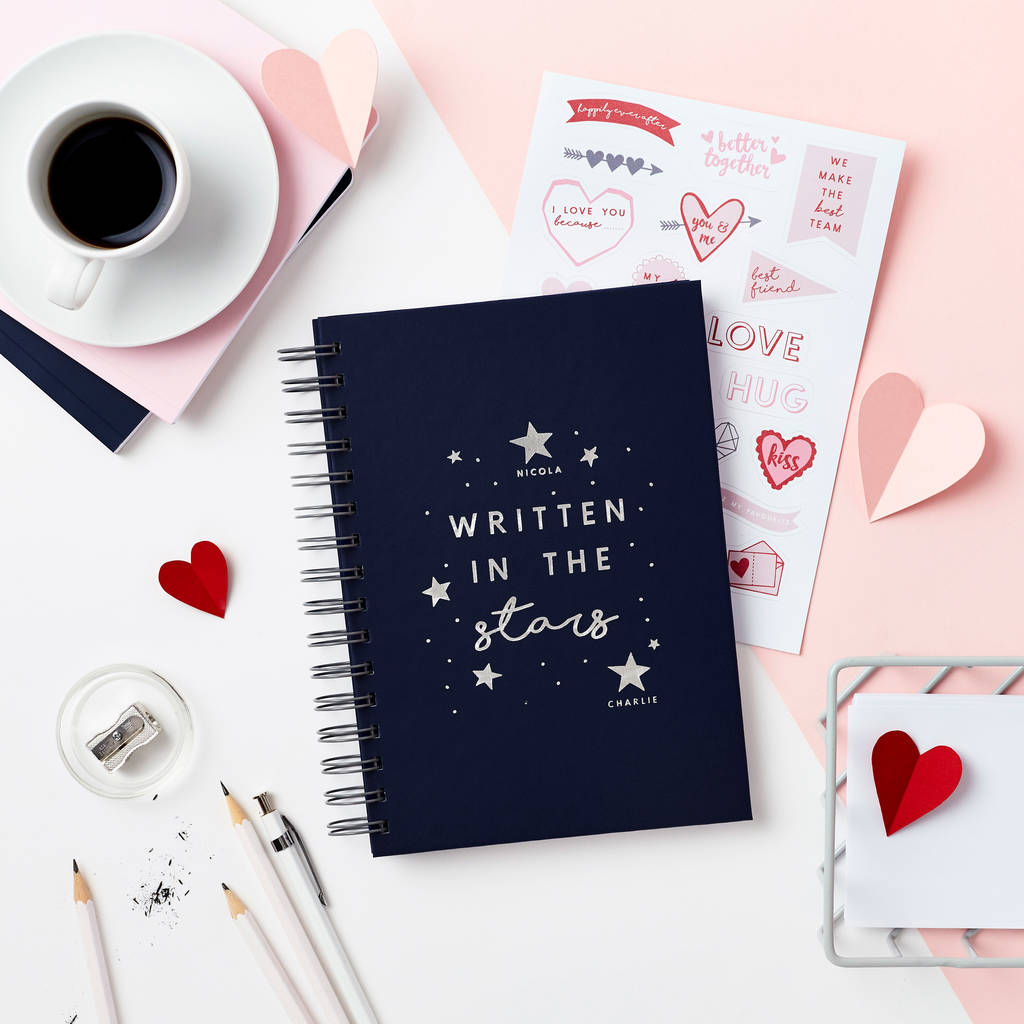 Stars Notebook Or Memory Book With Stickers By Martha Brook