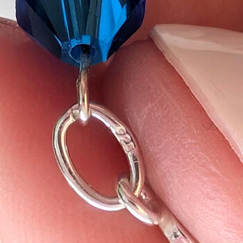 Something Blue Heart Sterling Silver Charm, 5 of 6