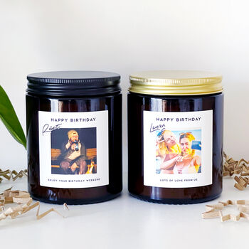 Personalised Photo Birthday Soy Wax Candle Gift Choice Of Fragrance, 4 of 10
