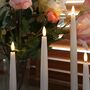 Set Of Four White Taper Candles With Remote, thumbnail 4 of 7