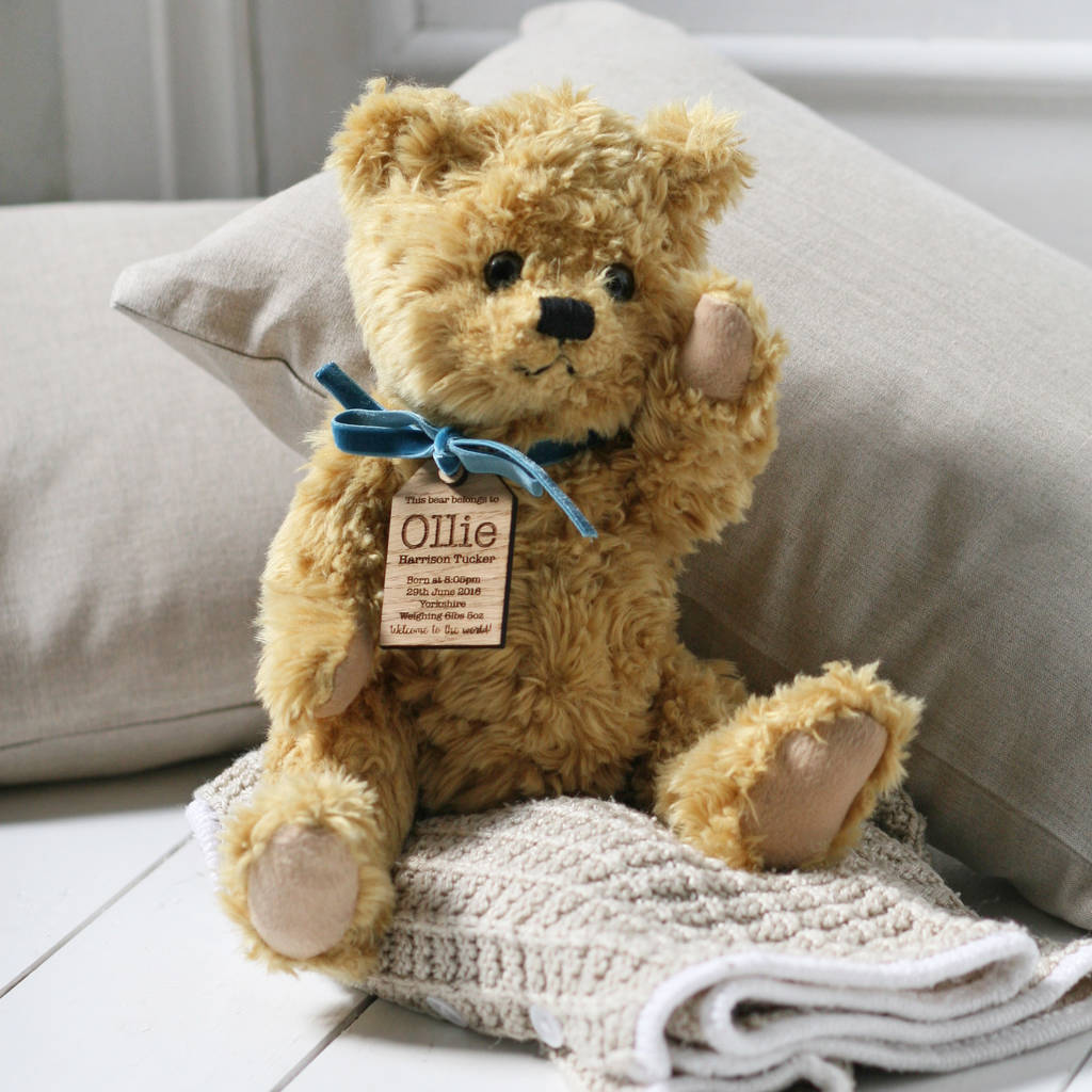 Personalised New Baby Teddy Bear, 1 of 6