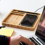 Personalised Desk Tray Wireless Charger Monogram, thumbnail 2 of 6