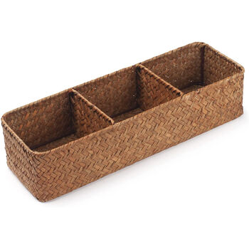 Handwoven Seagrass Storage Basket With Sections, 2 of 2
