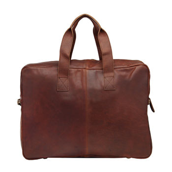 Personalised Leather Classic Holdall In Brown Or Black, 6 of 12
