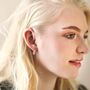 Rope Oval Huggie Hoop Earrings, thumbnail 9 of 12
