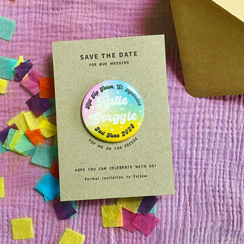 Colourful Retro Save The Date, 3 of 5