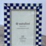 Natalini Blue And White Checkerboard Photo Frame, thumbnail 2 of 4