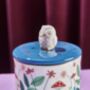 Porcelain Secret Garden Owl Jar, thumbnail 3 of 4