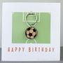 Personalised Football Keepsake Keyring Birthday Card, thumbnail 6 of 8