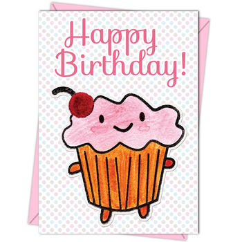 'Happy Birthday' Cupcake Card, 4 of 4