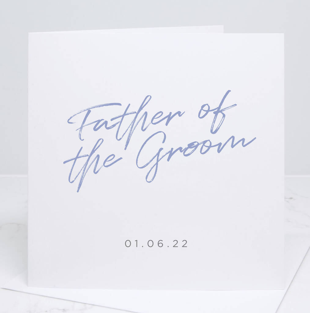Father Of The Groom Personalised Wedding Card, 1 of 3