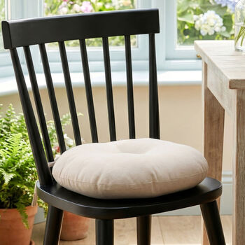 Traditional Round Grey Seat Pads, 4 of 4