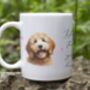 Personalised Golden Doodle Dog Hearts Pet Gift Mug, thumbnail 1 of 2