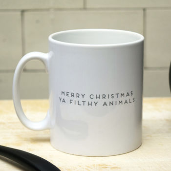 'Merry Christmas Ya Filthy Animals' Movie Inspired Mug, 2 of 3
