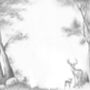 Hand Drawn Fawn And Doe Wallpaper, thumbnail 2 of 2