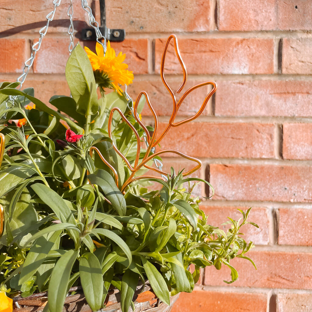 Decorative Leaves Plant Pot Stick By Briar Rose Wire