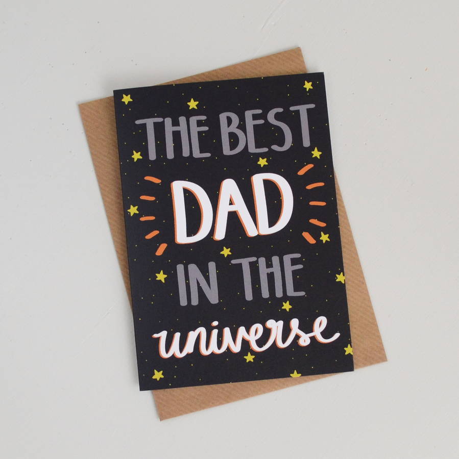 best dad in the universe father's day card by hannah stevens ...