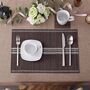 Set Of Six Brown Leaf Bamboo Placemats, thumbnail 6 of 11
