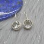 Green Amethyst Silver Earrings: February Birthstone, thumbnail 1 of 10