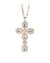 Gold Super Crystal Cross Necklace, thumbnail 1 of 3