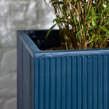 Agri Blue Ribbed Planter, 7 of 9