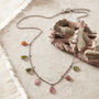 Black Rhodium Silver Tourmaline Pebble Drop Necklace, thumbnail 1 of 10
