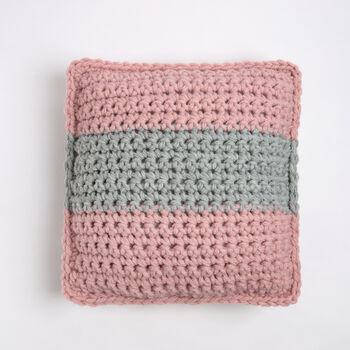 My First Striped Cushion Cover Crochet Kit, 3 of 8
