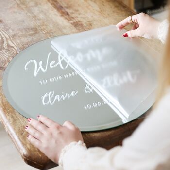 Personalised Vinyl Welcome Sign Sticker, 6 of 6