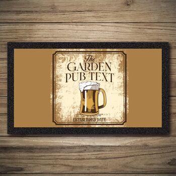 Personalised Bar Runner And Coasters Garden Pub, 2 of 8