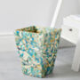 Multi Coloured Marbled Print Waste Paper Bin, thumbnail 1 of 6