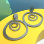 Acrylic Coloured Wonky Hoops, thumbnail 2 of 6