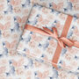 Floral Wrapping Paper Roll Blush Blue, Gift Wrap, thumbnail 1 of 2