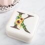 Personalised Sunflower Initial Jewellery Box, thumbnail 1 of 5