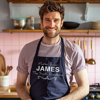 Custom Master Baker Apron: Personalised Name And Text, 2 of 12