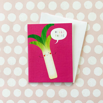 Mini Leek Greetings Card, 4 of 5