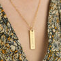 Gold Plated Coordinates Necklace, thumbnail 1 of 4