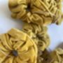 Cotton Velvet Scrunchie Mustard, thumbnail 4 of 5