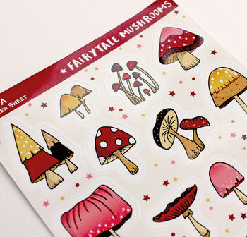 Fairytale Magical Mushroom Sticker Sheet, 4 of 4