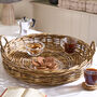 Kaduna Round Rattan Tray With Handles, thumbnail 1 of 5