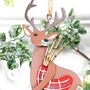 Christmas Stag With Bagpipes Tree Decoration, thumbnail 2 of 3