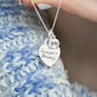 Handwriting Mini Heart Necklace With Birthstone Charm, thumbnail 1 of 9