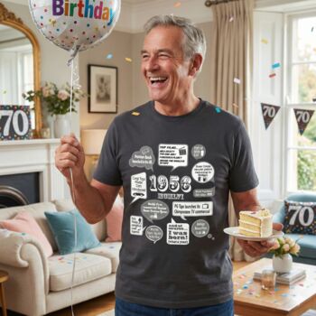 'Events Of 1956' Bespoke 70th Birthday Gift T Shirt, 8 of 11